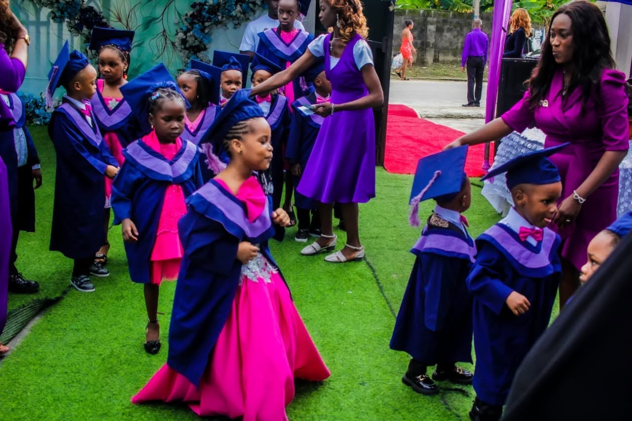 Pupils performing a choreographed dance